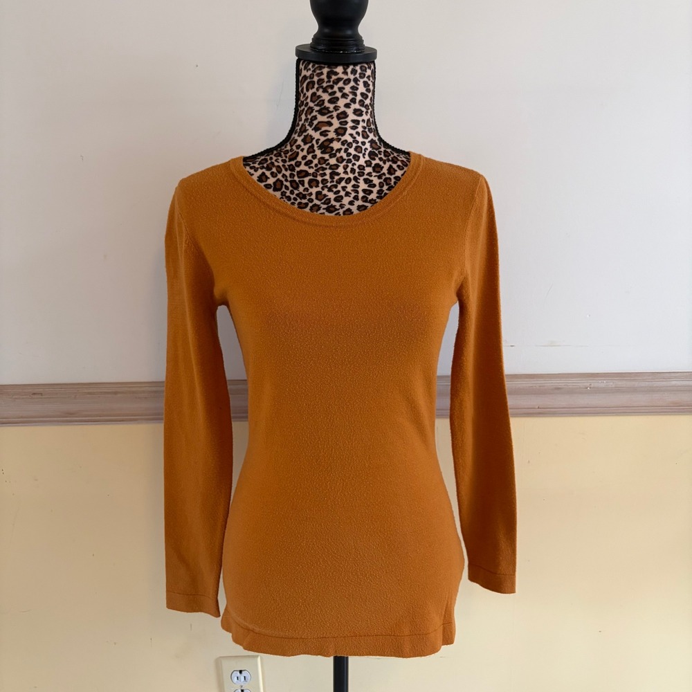 Zac & Rachel Women's‎ Burnt Orange Long Sleeve Crew Neck Sweater Size Small
